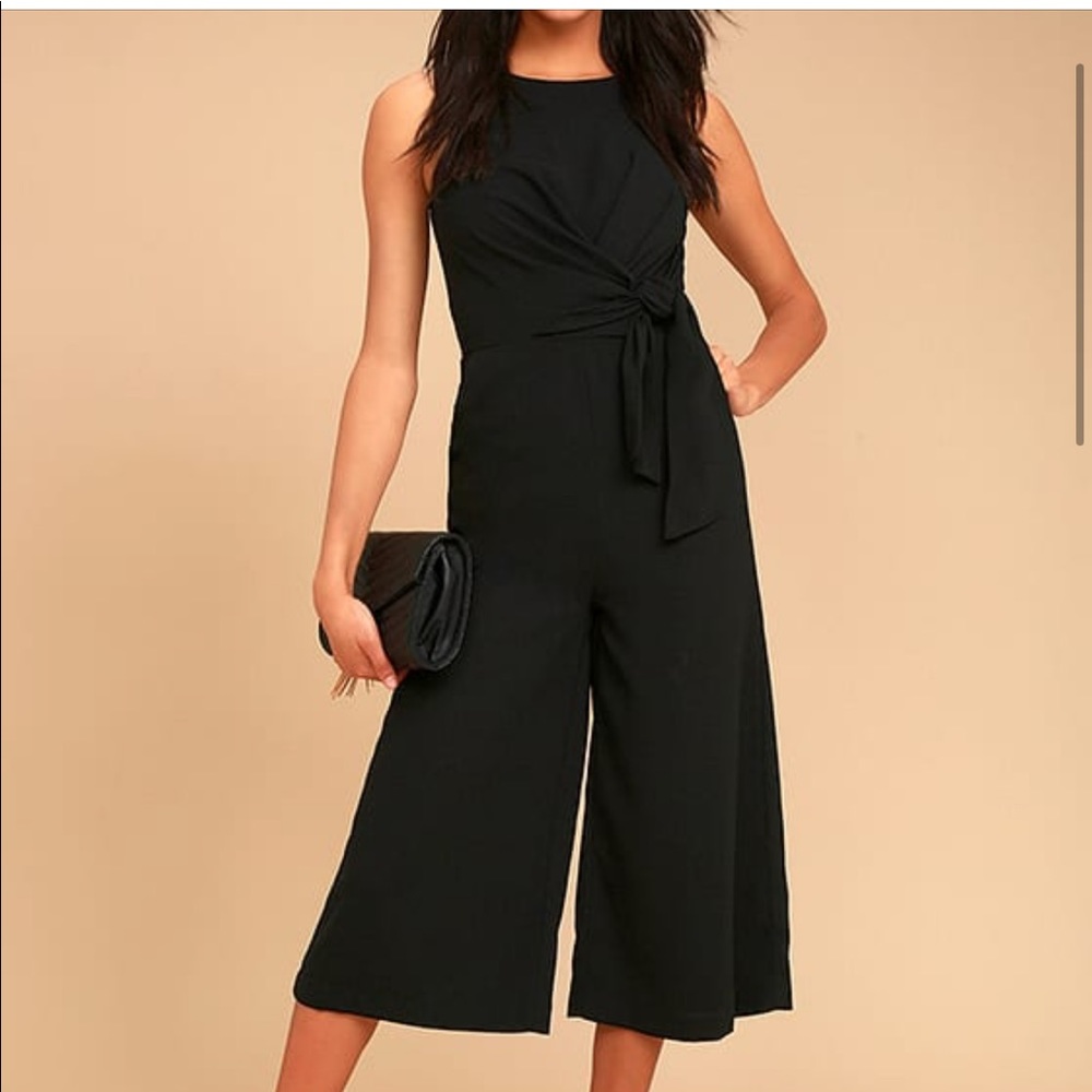 Black midi jumpsuit